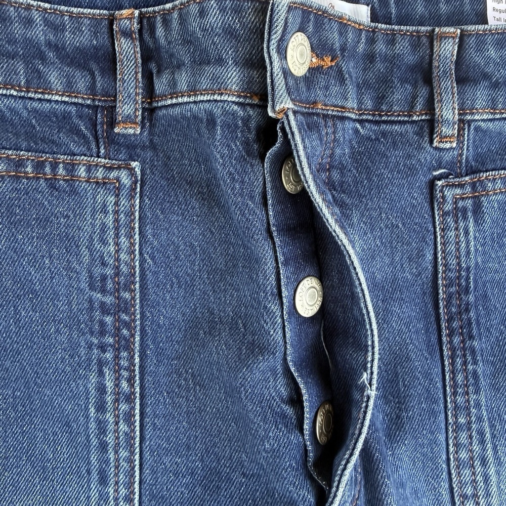 Loft The Straight High Rise Regular Medium Wash Jeans Size 31 NWT 31/12 - Picture 7 of 8